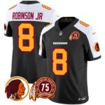 Men’s Washington Redskins 75th Patch Throwback Vapor Limited Jersey – All Stitched