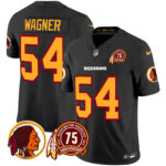 Men’s Washington Redskins 75th Patch Throwback Vapor Limited Jersey – All Stitched