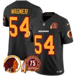 Men’s Washington Redskins 75th Patch Throwback Vapor Limited Jersey – All Stitched