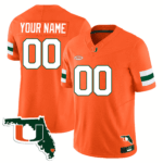 Miami Hurricanes Florida Map Patch Vapor Premier Limited Custom Jersey – All Stitched