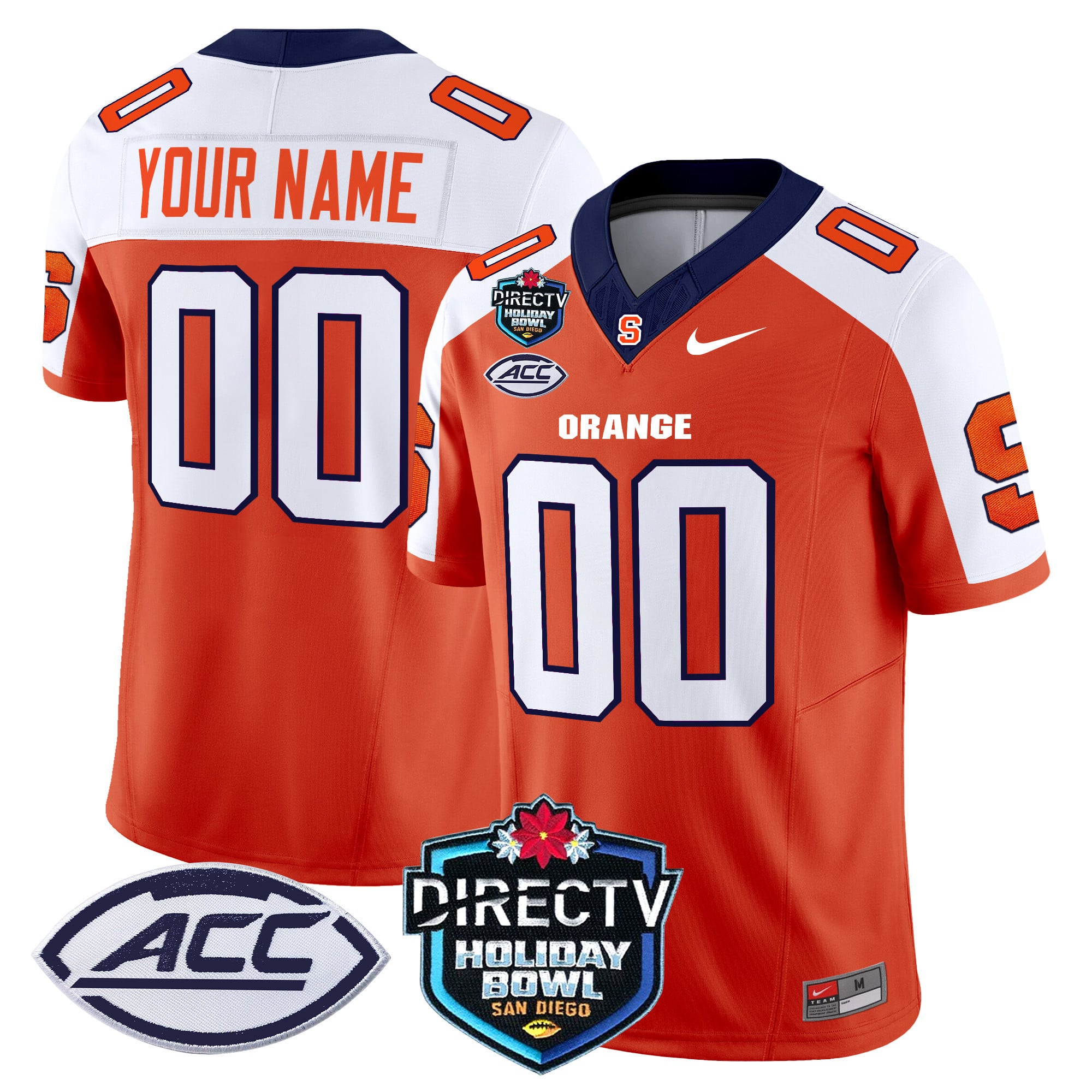 Syracuse Orange 2025 Holiday Bowl Patch Vapor Limited Custom Jersey – All Stitched
