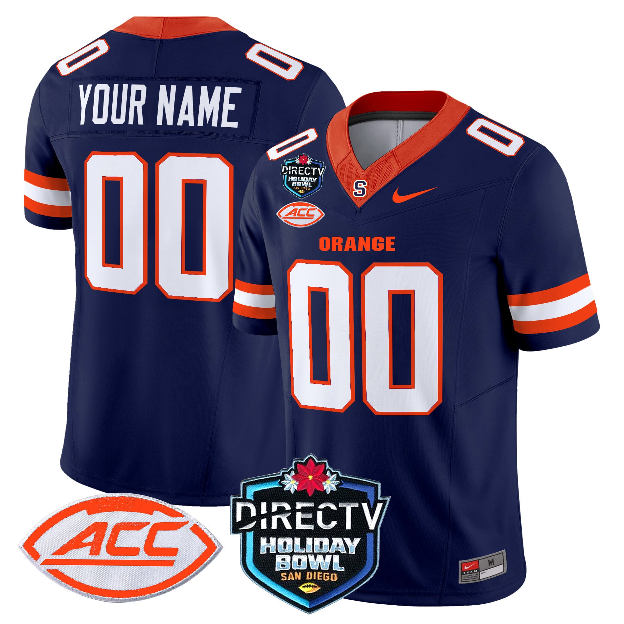 Syracuse Orange 2025 Holiday Bowl Patch Vapor Limited Custom Jersey – All Stitched