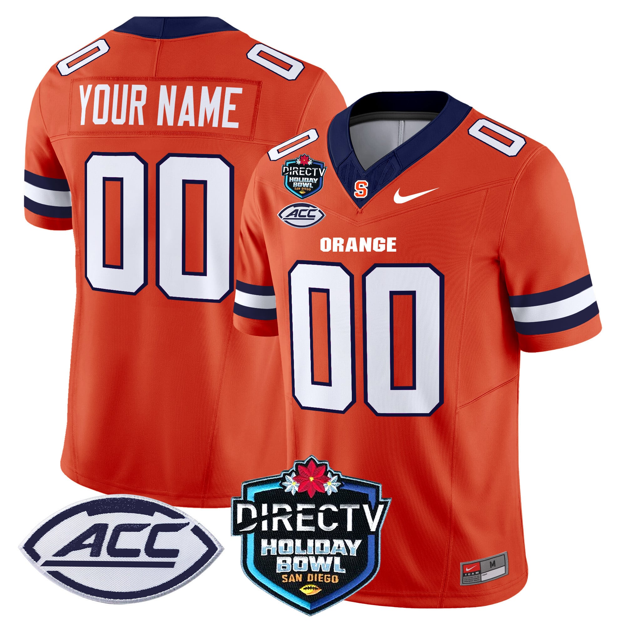 Syracuse Orange 2025 Holiday Bowl Patch Vapor Limited Custom Jersey – All Stitched
