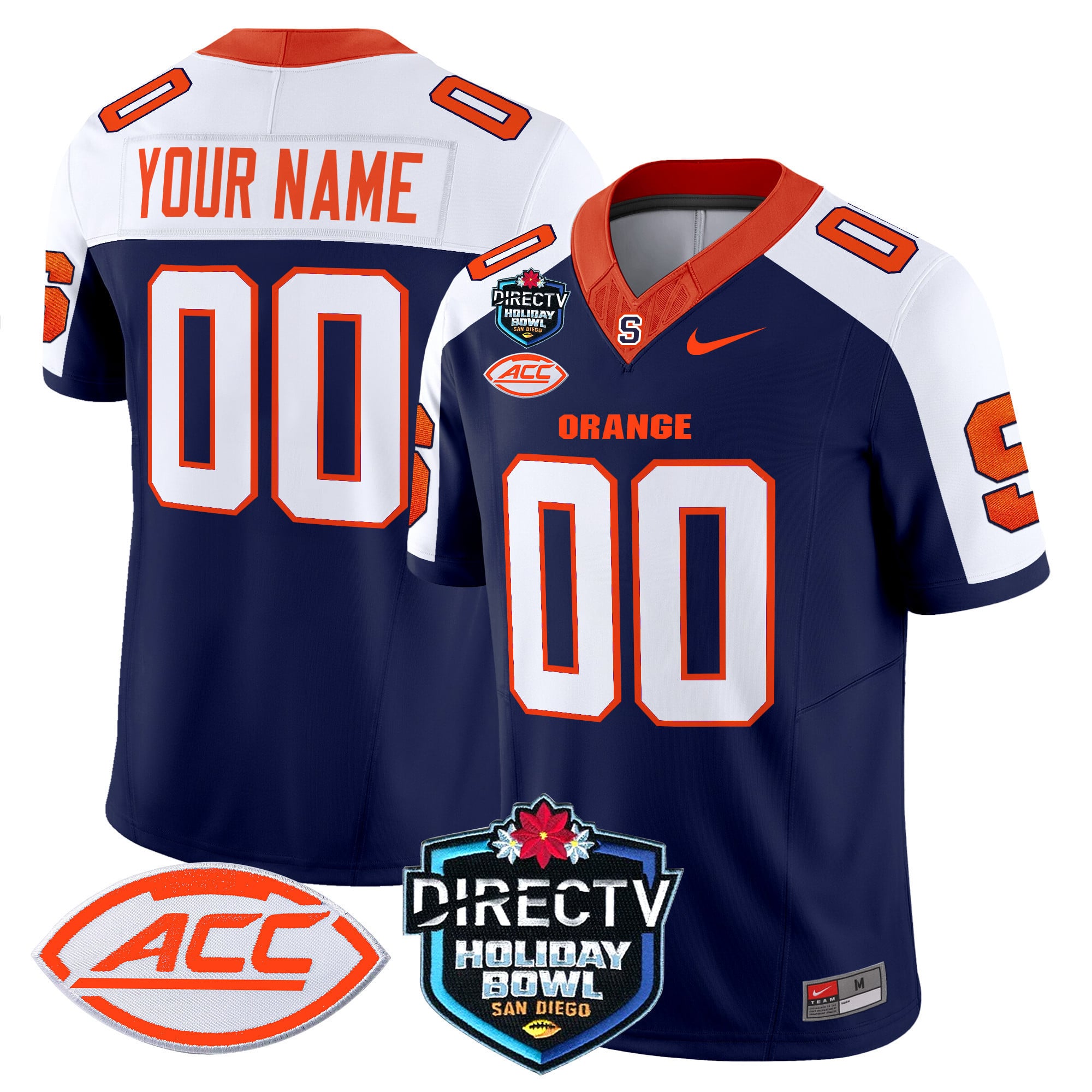 Syracuse Orange 2025 Holiday Bowl Patch Vapor Limited Custom Jersey – All Stitched