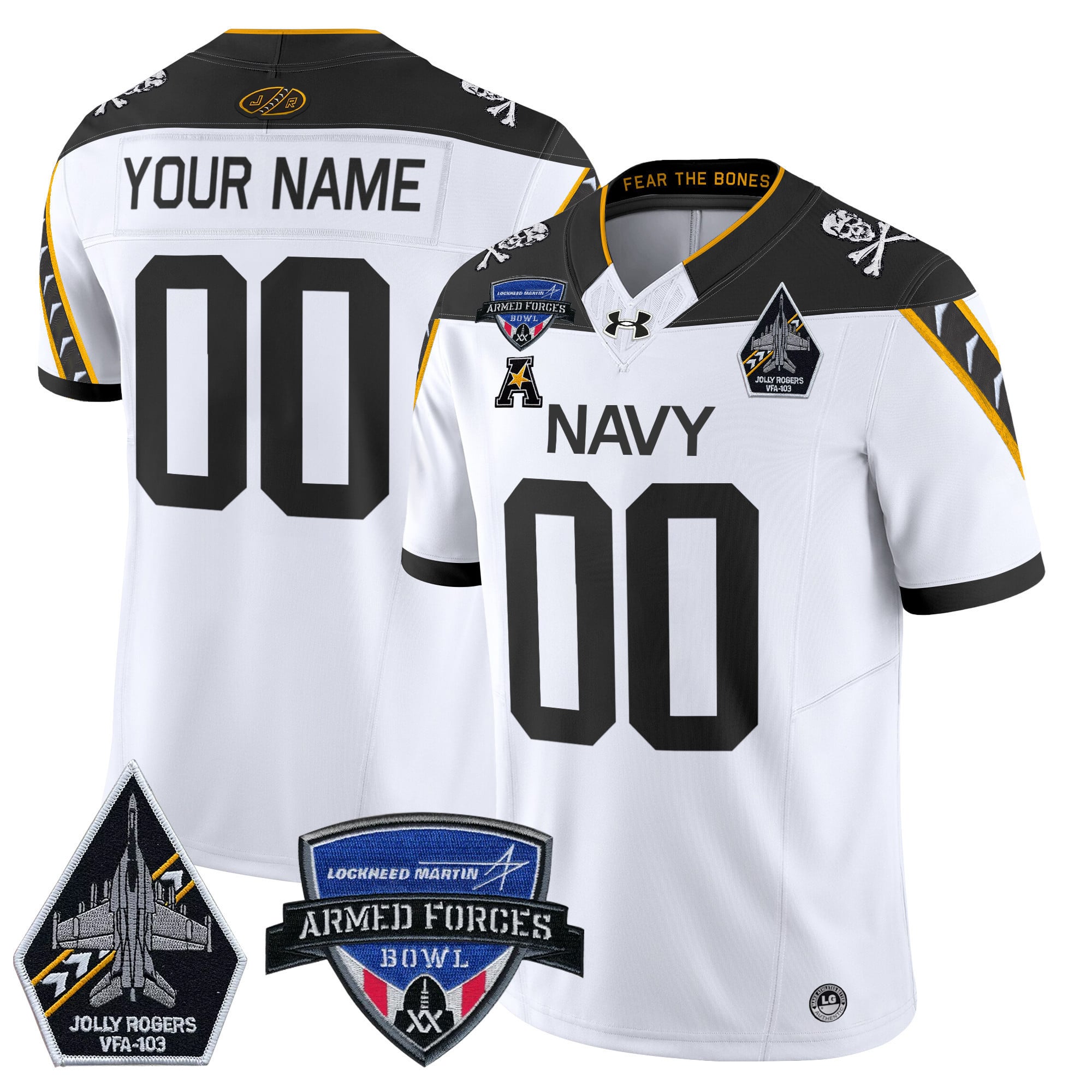 Navy Midshipmen 2025 Armed Forces Bowl Patch Vapor Limited Custom Jersey – All Stitched