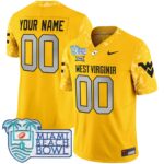 West Virginia Mountaineers 2025 Miami Beach Bowl Patch Vapor Limited Custom Jersey – All Stitched