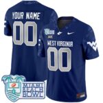 West Virginia Mountaineers 2025 Miami Beach Bowl Patch Vapor Limited Custom Jersey – All Stitched