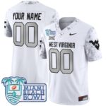 West Virginia Mountaineers 2025 Miami Beach Bowl Patch Vapor Limited Custom Jersey – All Stitched