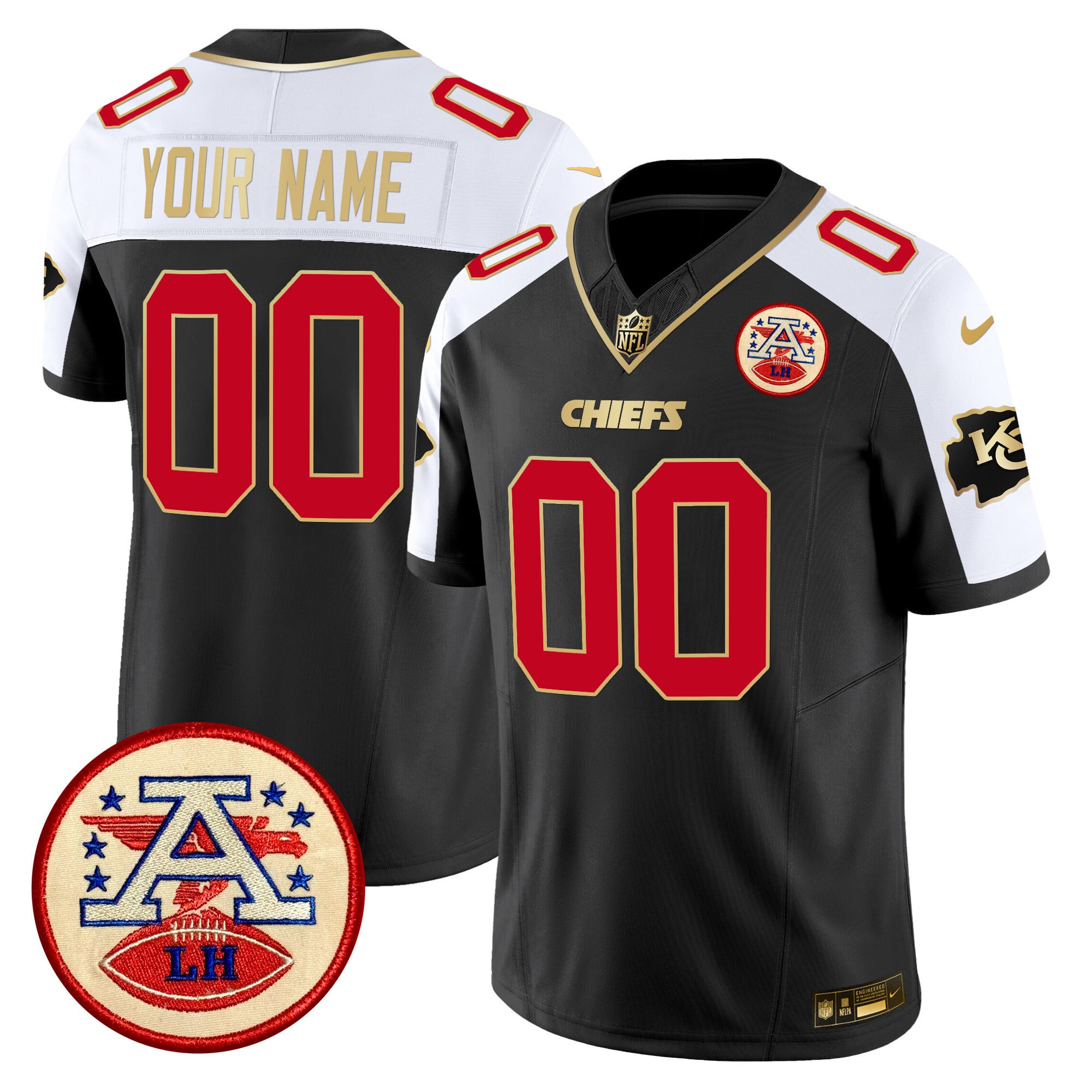 Chiefs 2024 Lamar Hunt Patch Vapor Limited Custom Jersey – All Stitched