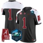 Men’s Alabama Crimson Tide 2025 ReliaQuest Bowl Patch Vapor Limited Jersey – All Stitched
