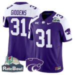 Men’s Kansas State Wildcats 2025 Rate Bowl Patch Vapor Limited Jersey – All Stitched