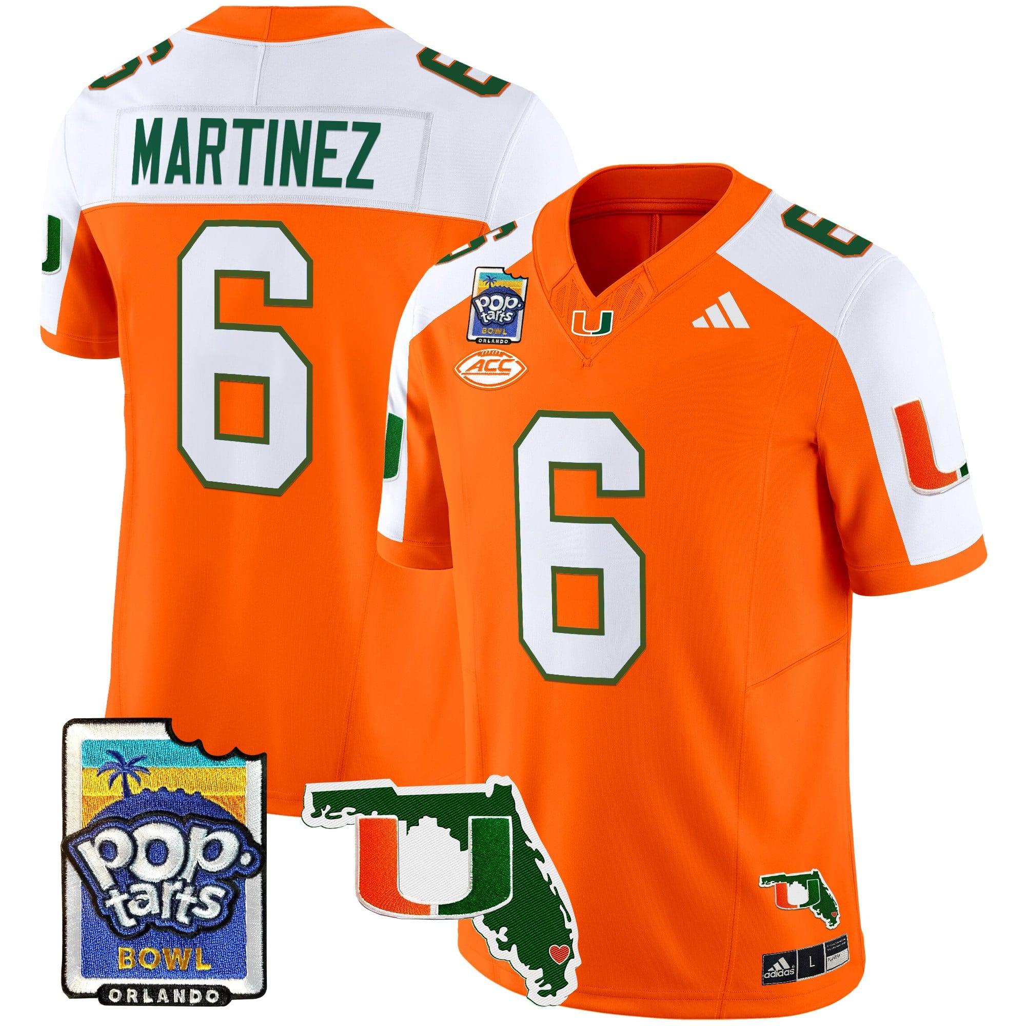 Men’s Miami Hurricanes 2025 PopTarts Bowl Patch Vapor Limited Jersey – All Stitched