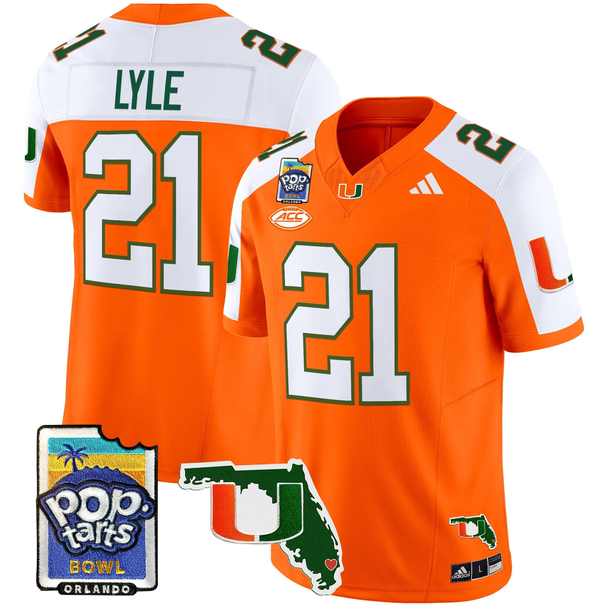 Men’s Miami Hurricanes 2025 PopTarts Bowl Patch Vapor Limited Jersey – All Stitched