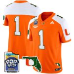 Men’s Miami Hurricanes 2025 PopTarts Bowl Patch Vapor Limited Jersey – All Stitched