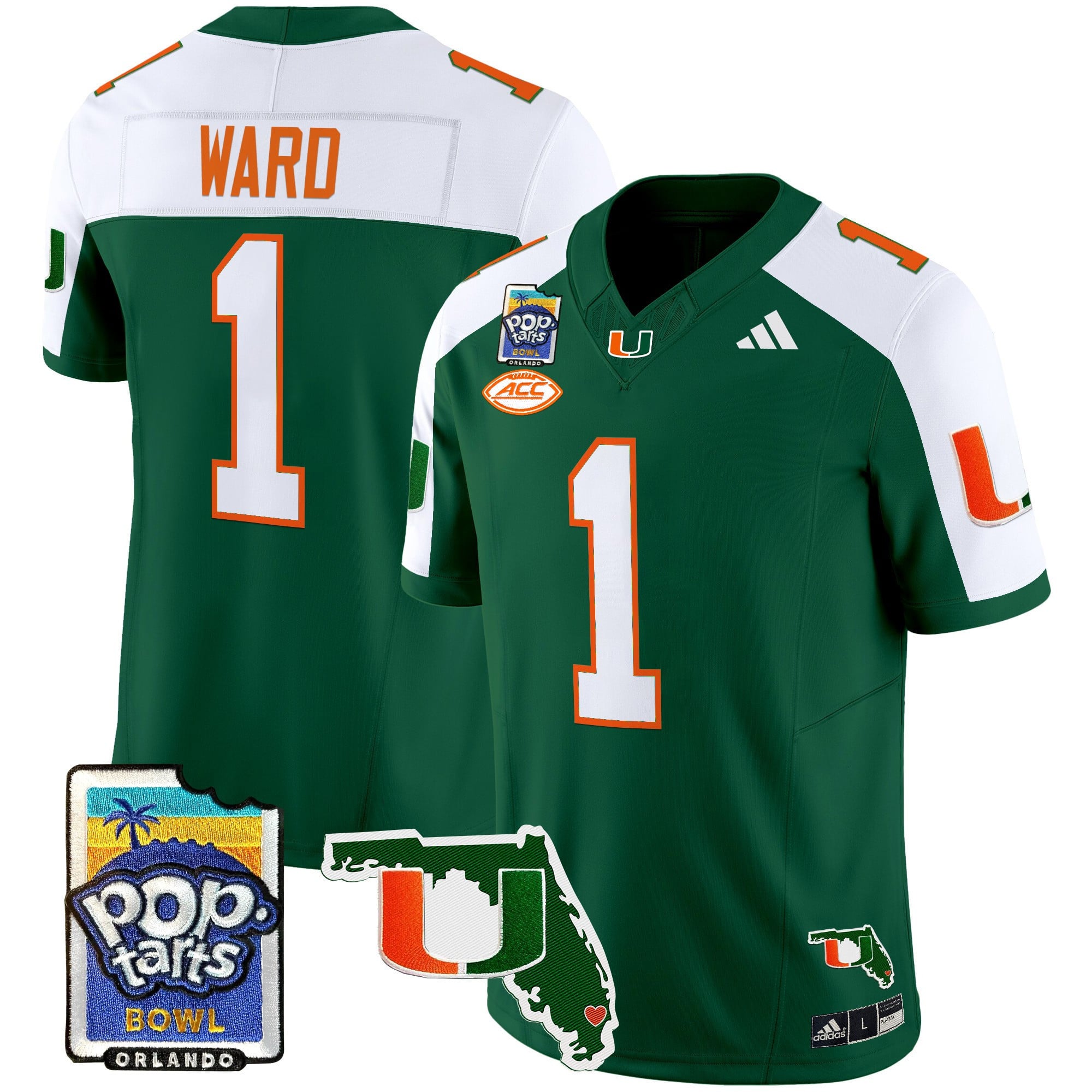 Men’s Miami Hurricanes 2025 PopTarts Bowl Patch Vapor Limited Jersey – All Stitched