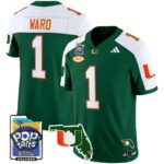 Men’s Miami Hurricanes 2025 PopTarts Bowl Patch Vapor Limited Jersey – All Stitched
