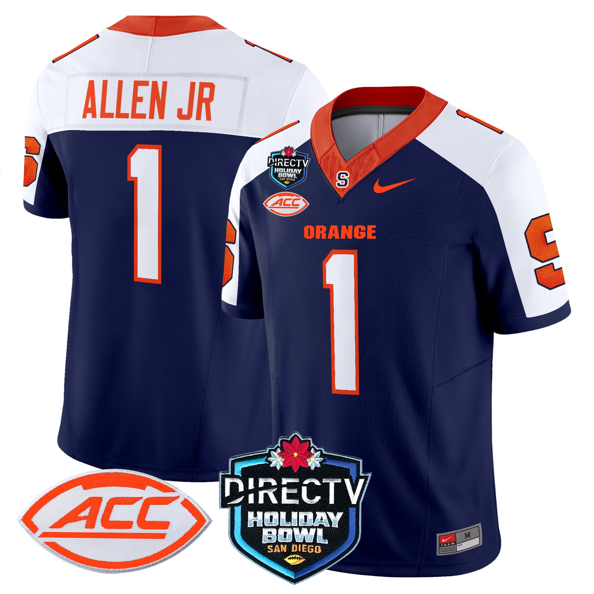 Men’s Syracuse Orange 2025 Holiday Bowl Patch Vapor Limited Jersey – All Stitched