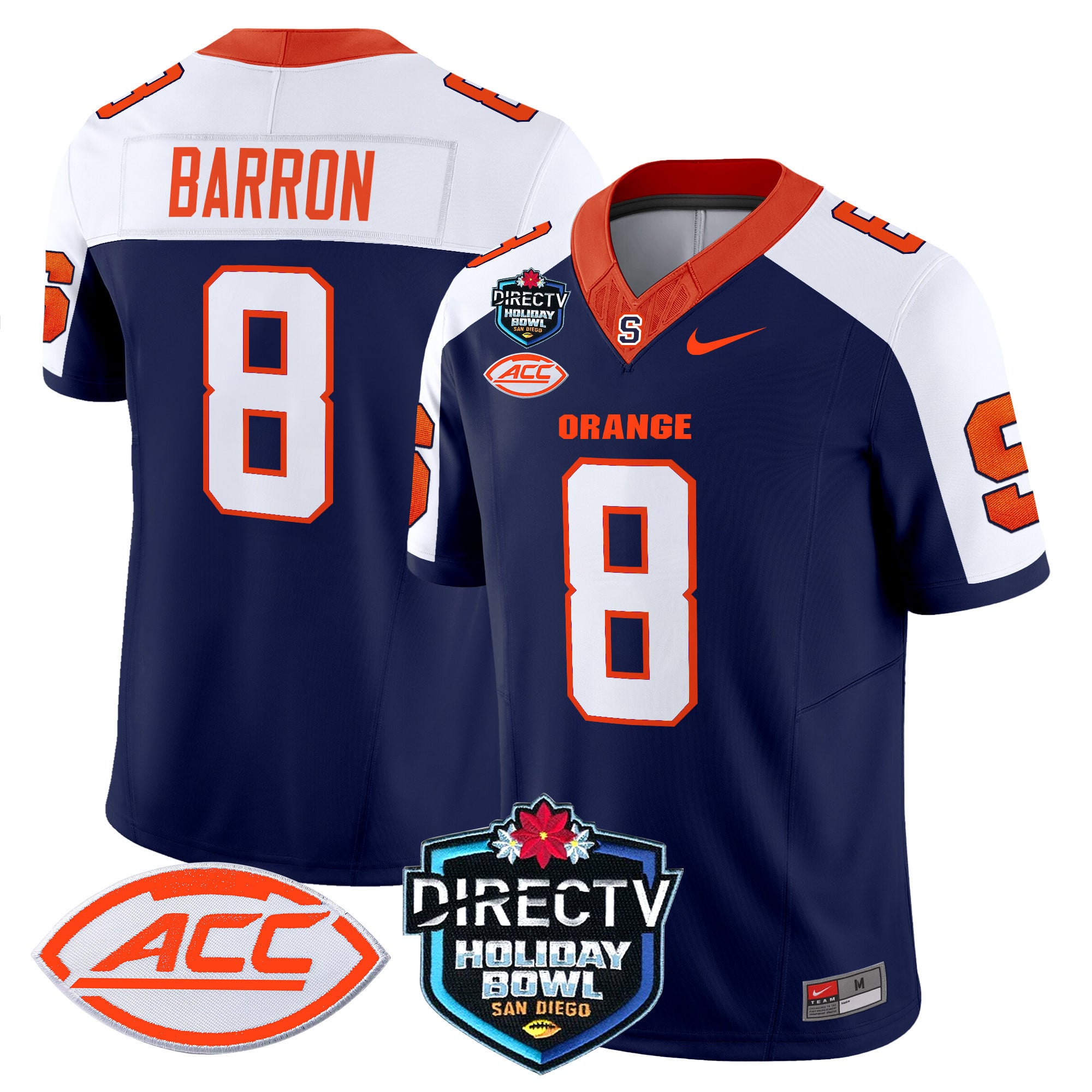Men’s Syracuse Orange 2025 Holiday Bowl Patch Vapor Limited Jersey – All Stitched