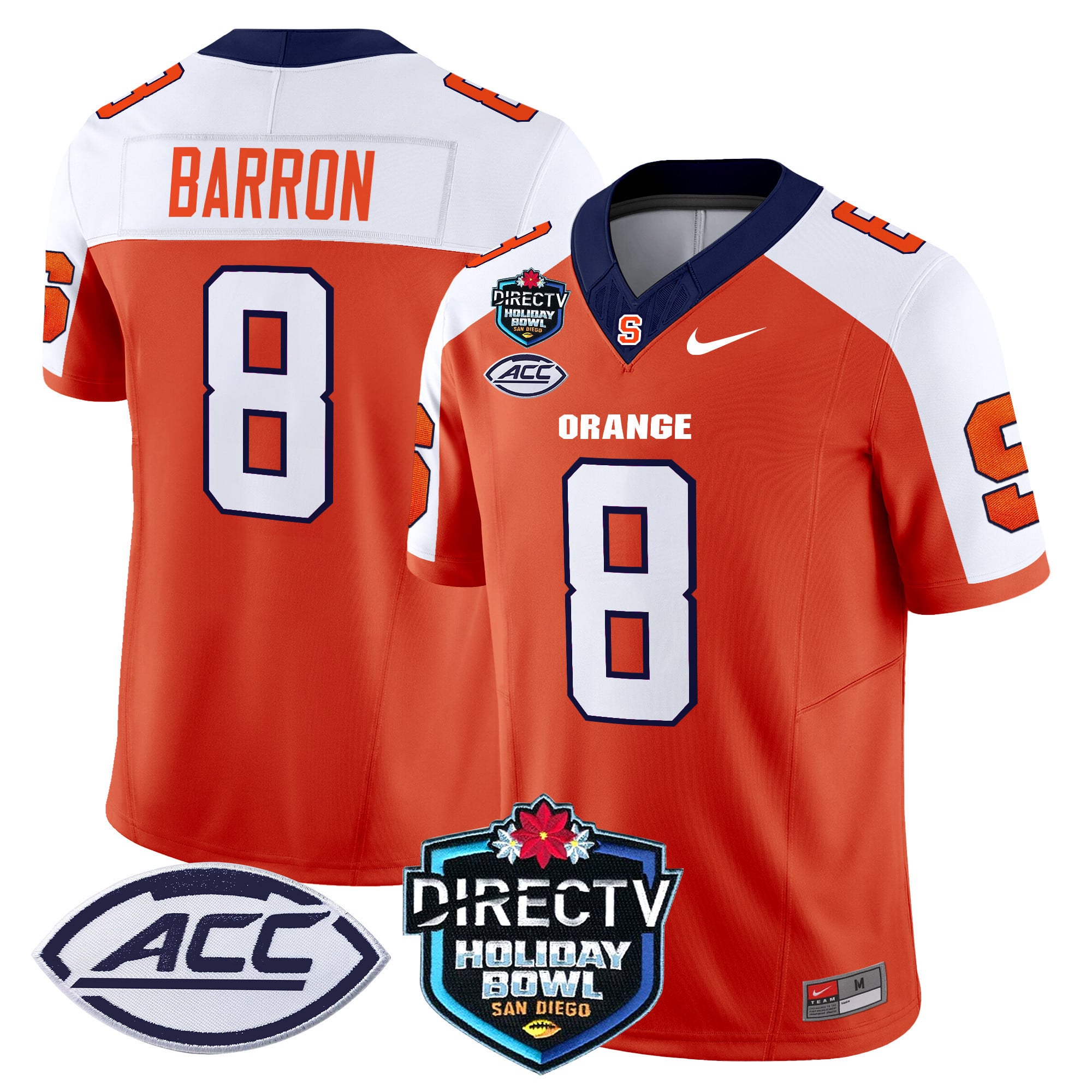 Men’s Syracuse Orange 2025 Holiday Bowl Patch Vapor Limited Jersey – All Stitched