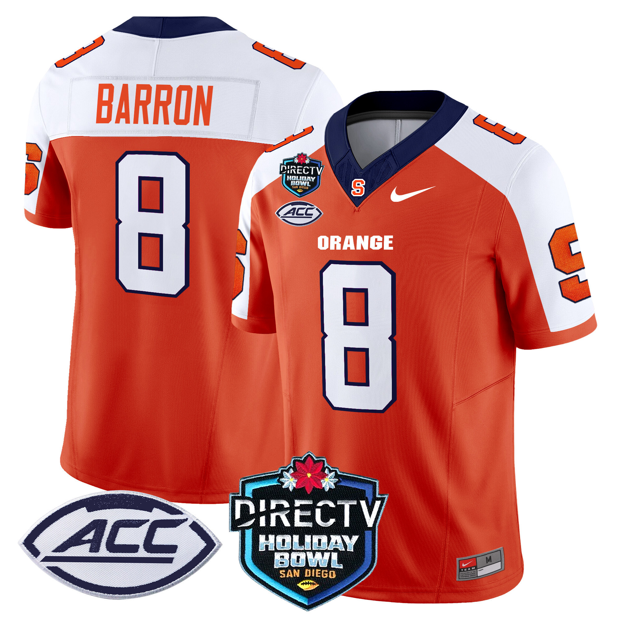 Men’s Syracuse Orange 2025 Holiday Bowl Patch Vapor Limited Jersey – All Stitched