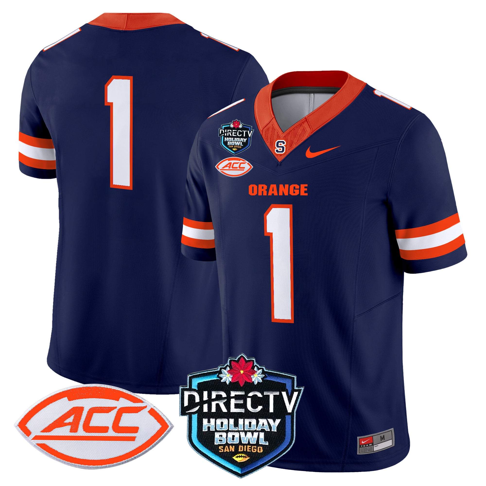 Men’s Syracuse Orange 2025 Holiday Bowl Patch Vapor Limited Jersey – All Stitched