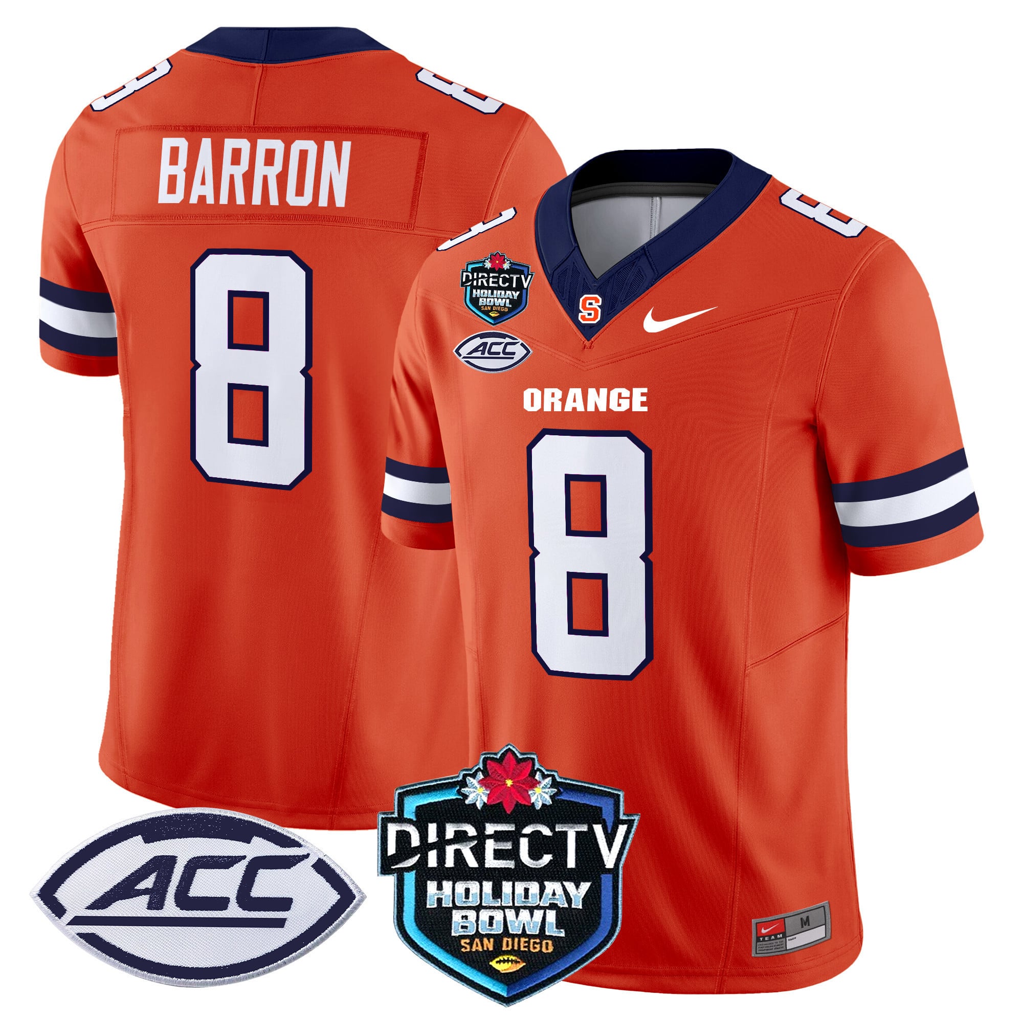 Men’s Syracuse Orange 2025 Holiday Bowl Patch Vapor Limited Jersey – All Stitched