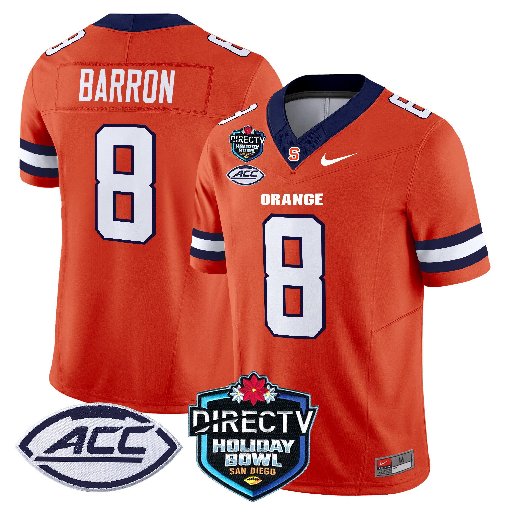 Men’s Syracuse Orange 2025 Holiday Bowl Patch Vapor Limited Jersey – All Stitched
