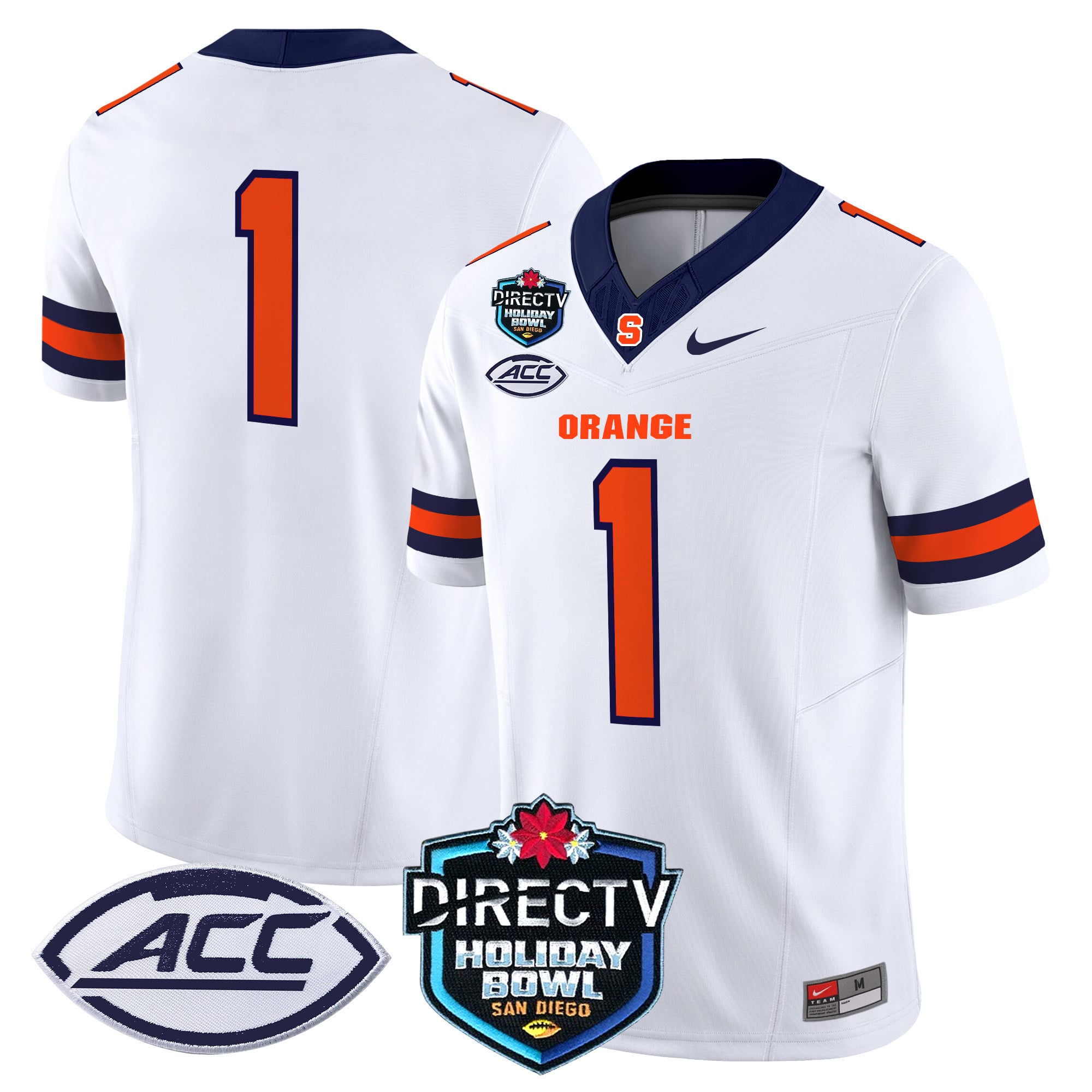 Men’s Syracuse Orange 2025 Holiday Bowl Patch Vapor Limited Jersey – All Stitched