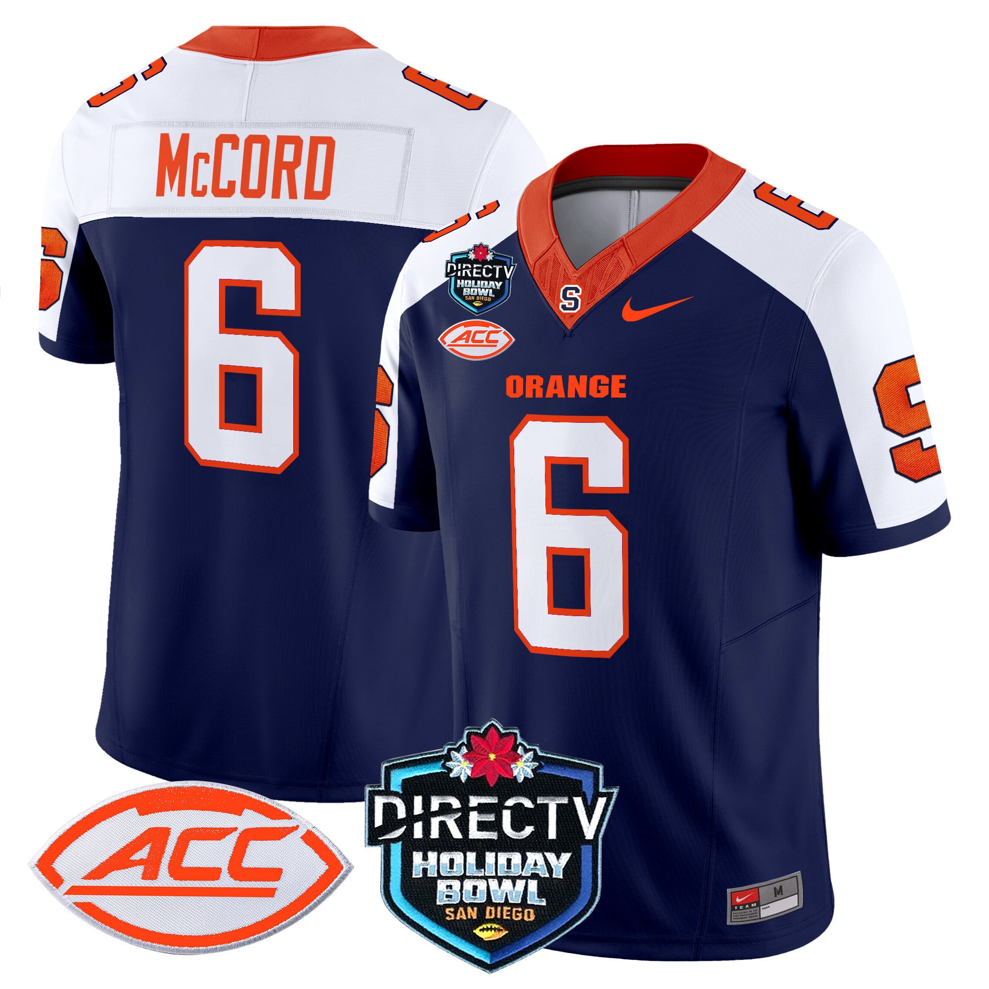 Men’s Syracuse Orange 2025 Holiday Bowl Patch Vapor Limited Jersey – All Stitched