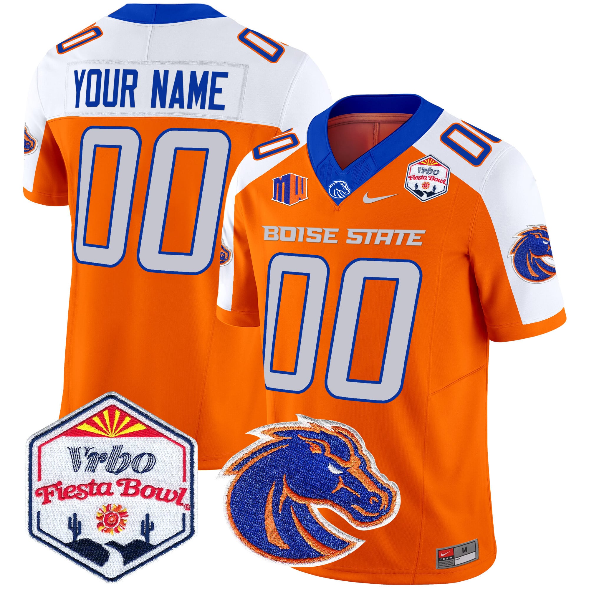 Boise State Broncos 2025 The Fiesta Bowl Patch Vapor Limited Custom Jersey – All Stitched