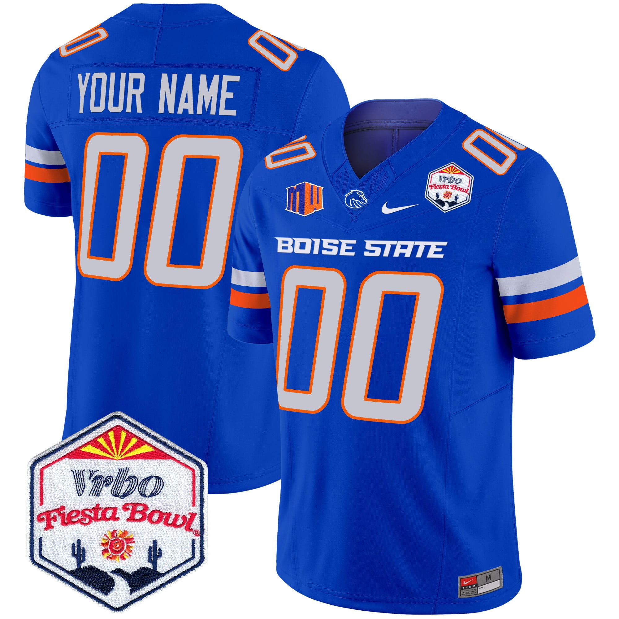Boise State Broncos 2025 The Fiesta Bowl Patch Vapor Limited Custom Jersey – All Stitched
