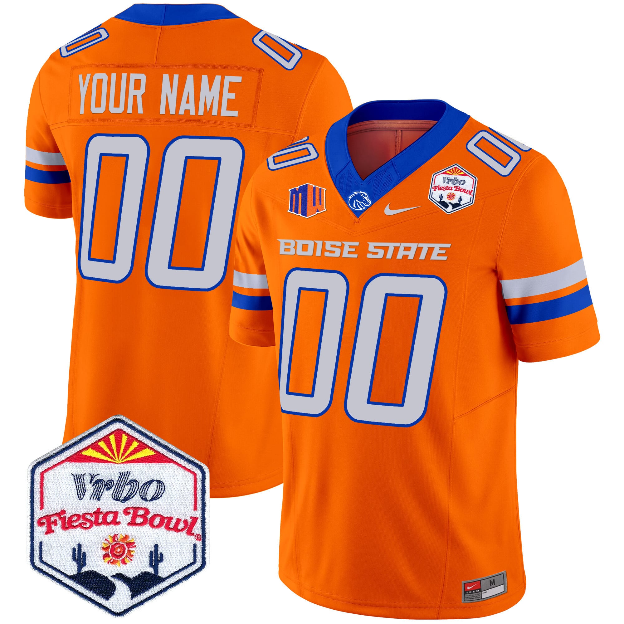 Boise State Broncos 2025 The Fiesta Bowl Patch Vapor Limited Custom Jersey – All Stitched