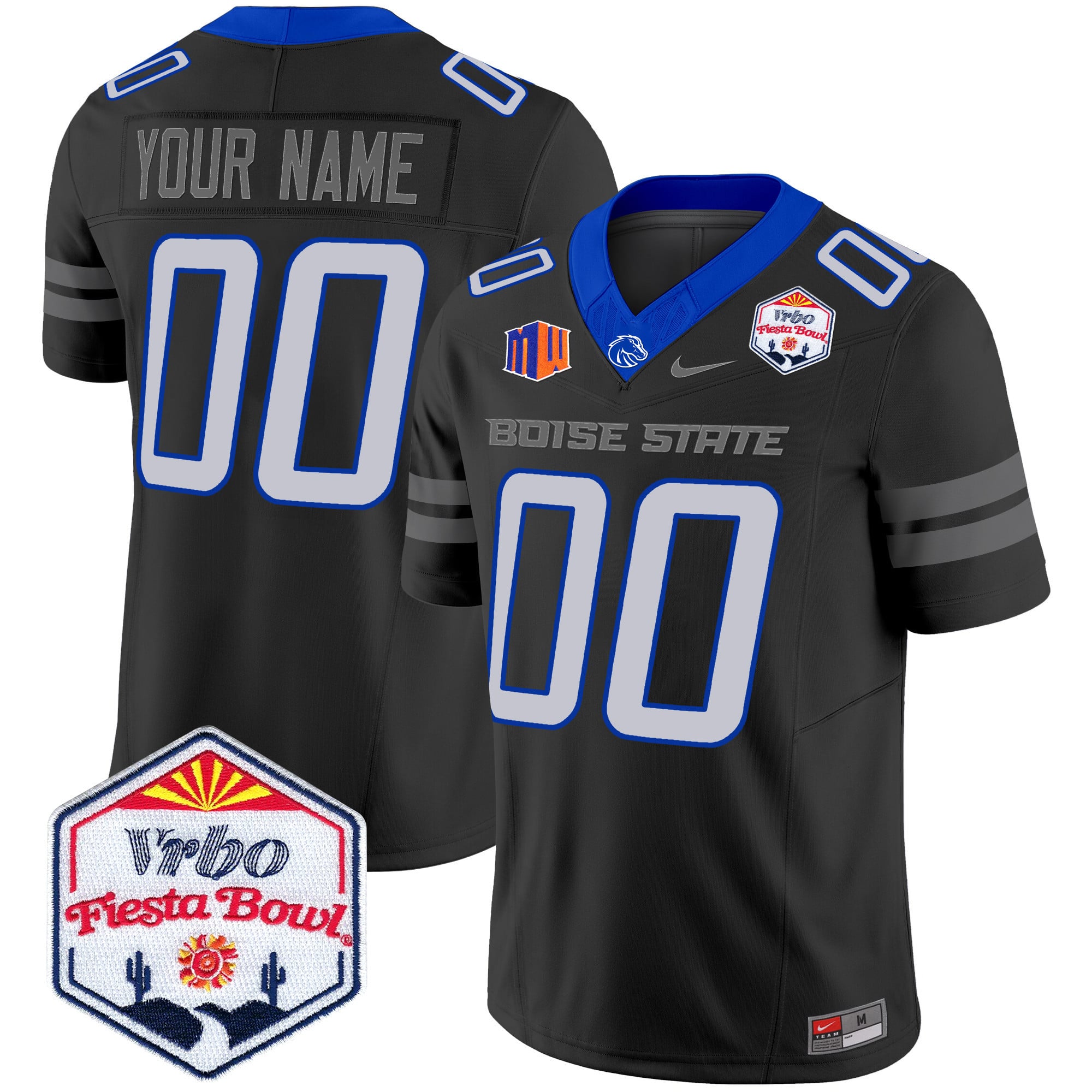 Boise State Broncos 2025 The Fiesta Bowl Patch Vapor Limited Custom Jersey – All Stitched