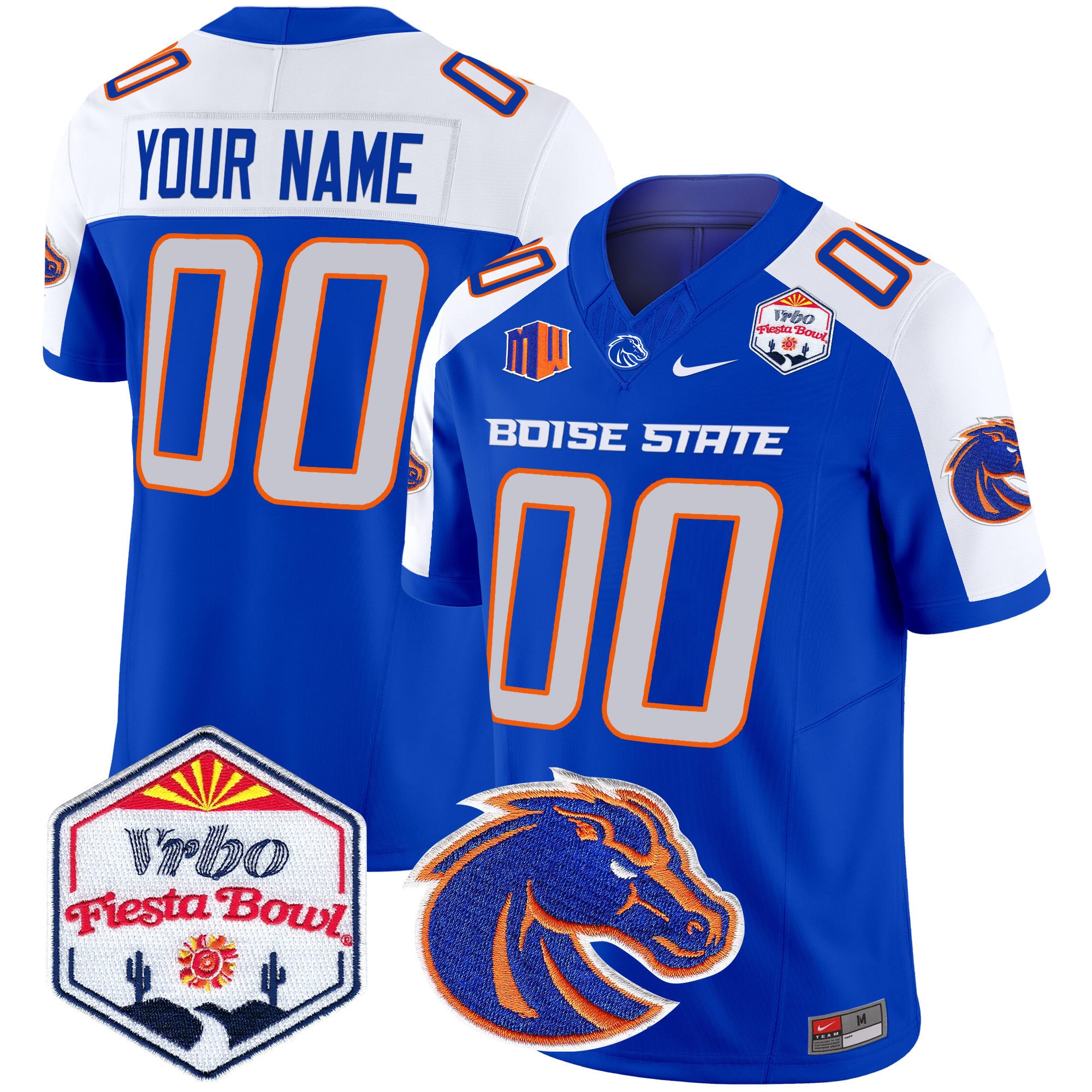 Boise State Broncos 2025 The Fiesta Bowl Patch Vapor Limited Custom Jersey – All Stitched