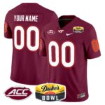 Virginia Tech Hokies 2025 Duke’s Mayo Bowl Patch Vapor Limited Custom Jersey – All Stitched