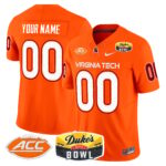 Virginia Tech Hokies 2025 Duke’s Mayo Bowl Patch Vapor Limited Custom Jersey – All Stitched