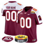 Virginia Tech Hokies 2025 Duke’s Mayo Bowl Patch Vapor Limited Custom Jersey – All Stitched