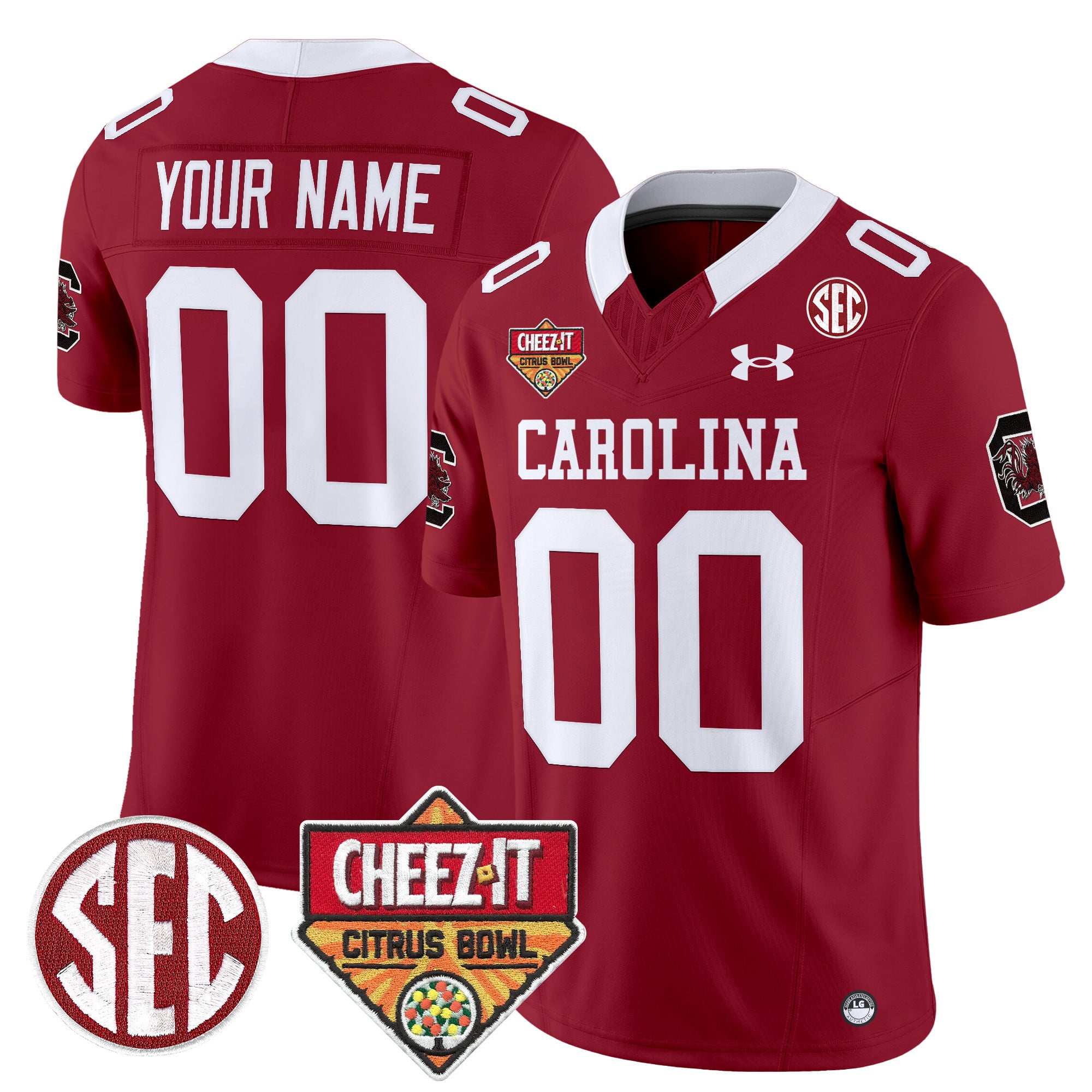 South Carolina Gamecocks 1980 Throwback Cheez-It Citrus Bowl Patch Vapor Limited Custom Jersey – All Stitched