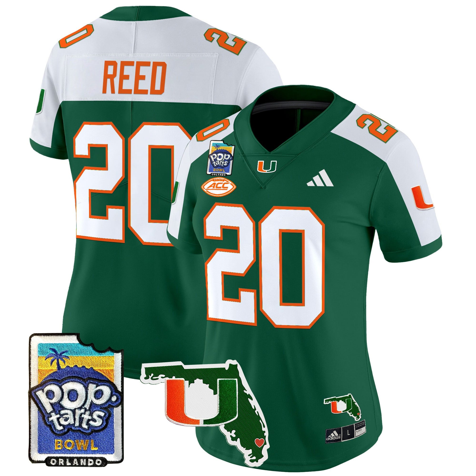 Women’s Miami Hurricanes 2025 PopTarts Bowl Patch Vapor Limited Jersey – All Stitched