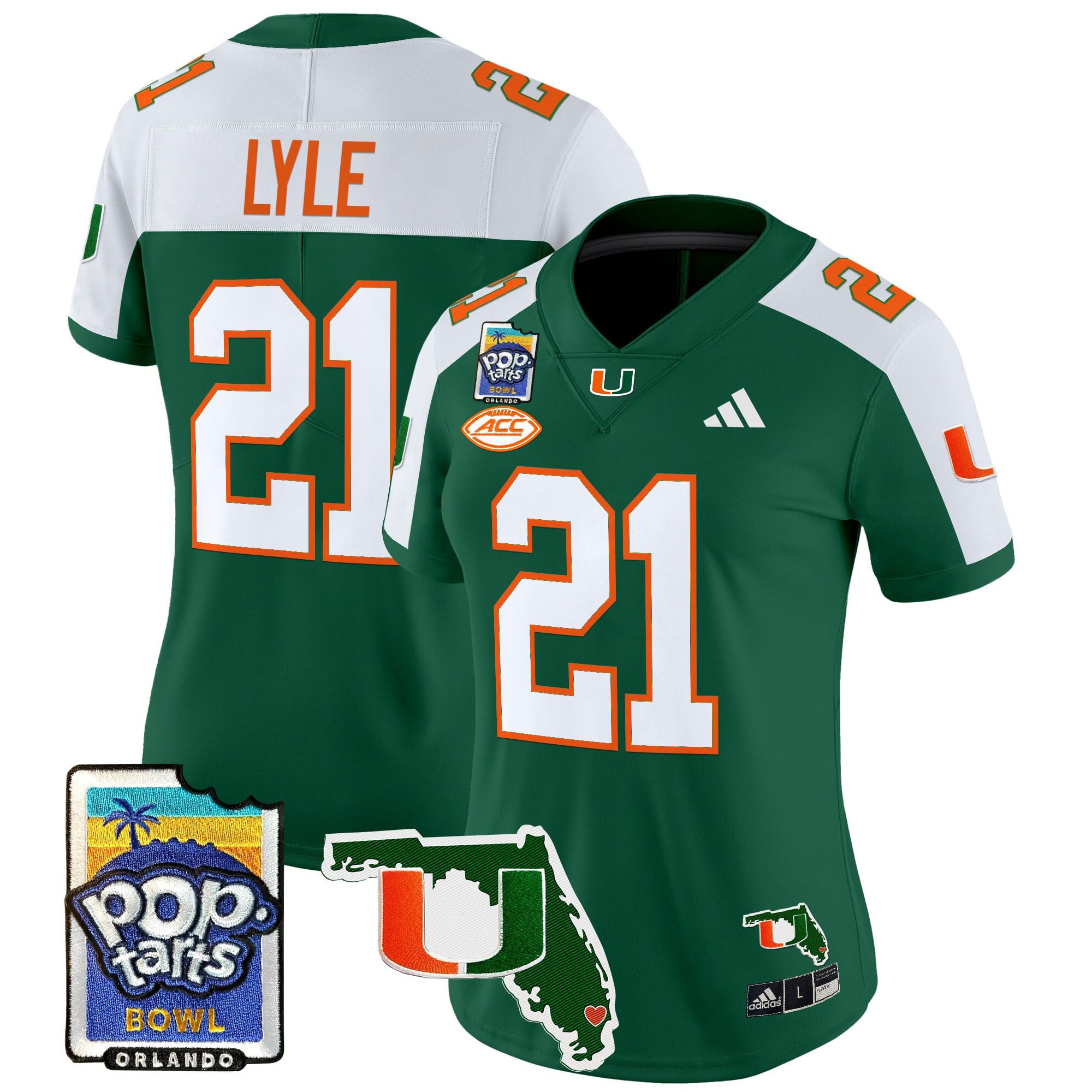 Women’s Miami Hurricanes 2025 PopTarts Bowl Patch Vapor Limited Jersey – All Stitched