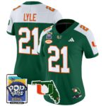 Women’s Miami Hurricanes 2025 PopTarts Bowl Patch Vapor Limited Jersey – All Stitched