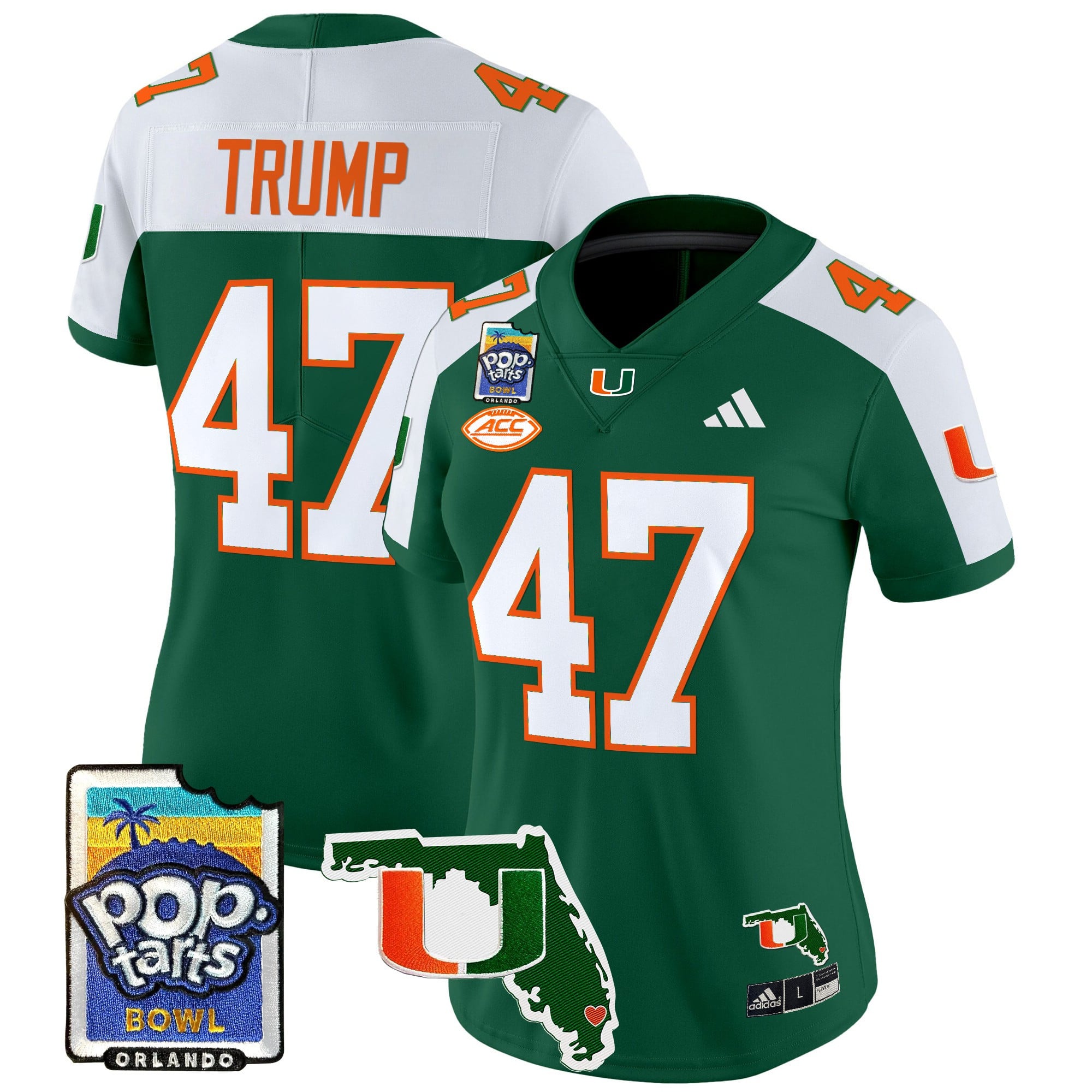 Women’s Miami Hurricanes 2025 PopTarts Bowl Patch Vapor Limited Jersey – All Stitched