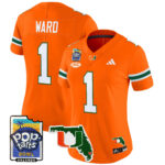 Women’s Miami Hurricanes 2025 PopTarts Bowl Patch Vapor Limited Jersey – All Stitched