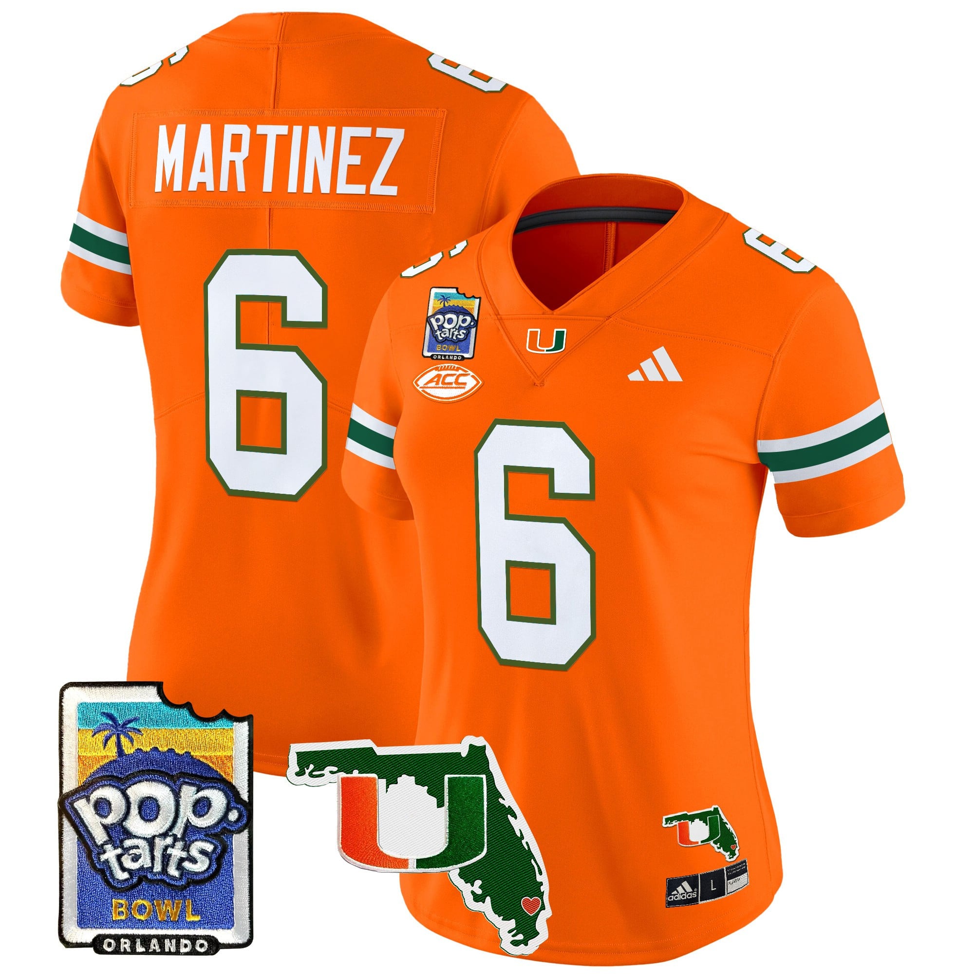Women’s Miami Hurricanes 2025 PopTarts Bowl Patch Vapor Limited Jersey – All Stitched
