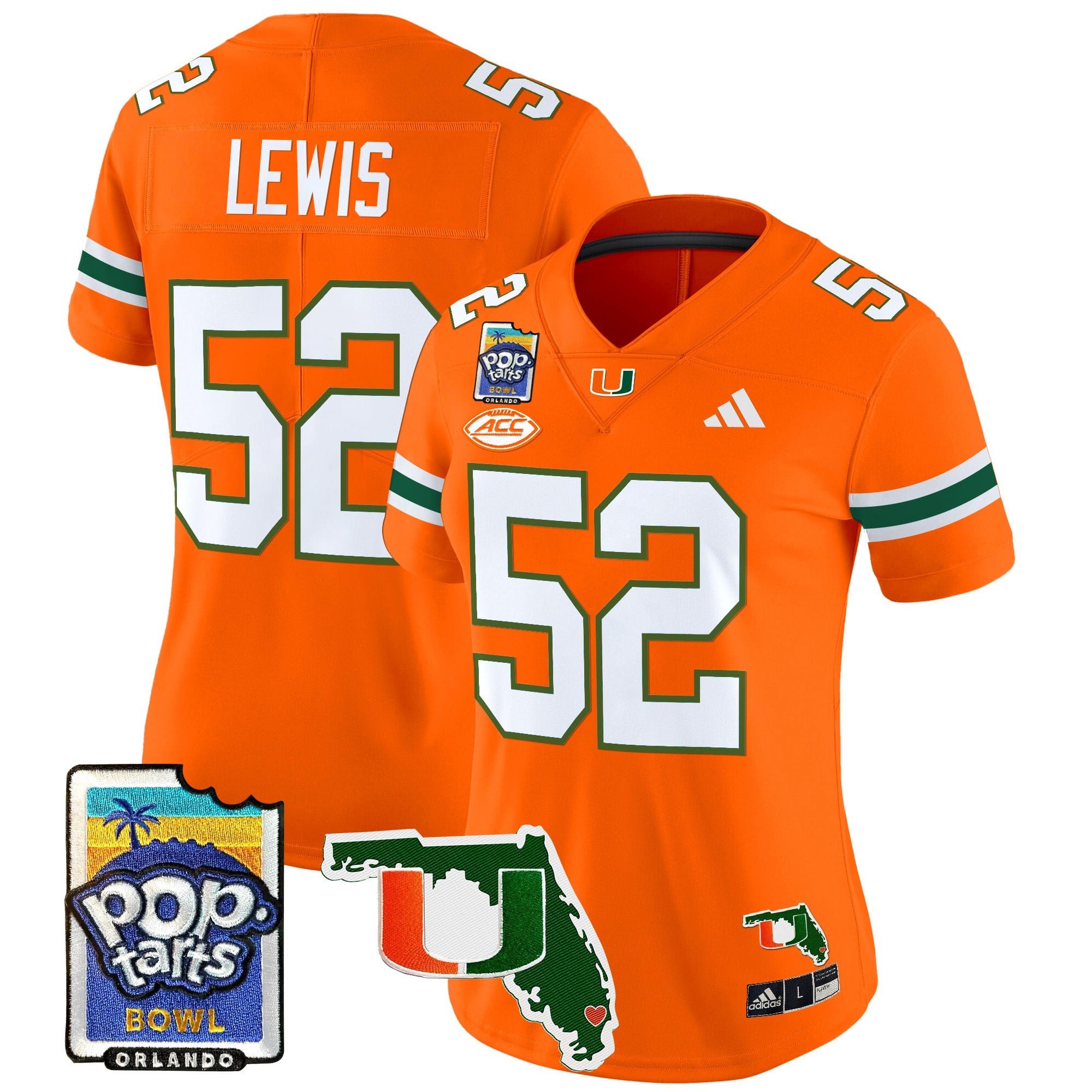 Women’s Miami Hurricanes 2025 PopTarts Bowl Patch Vapor Limited Jersey – All Stitched