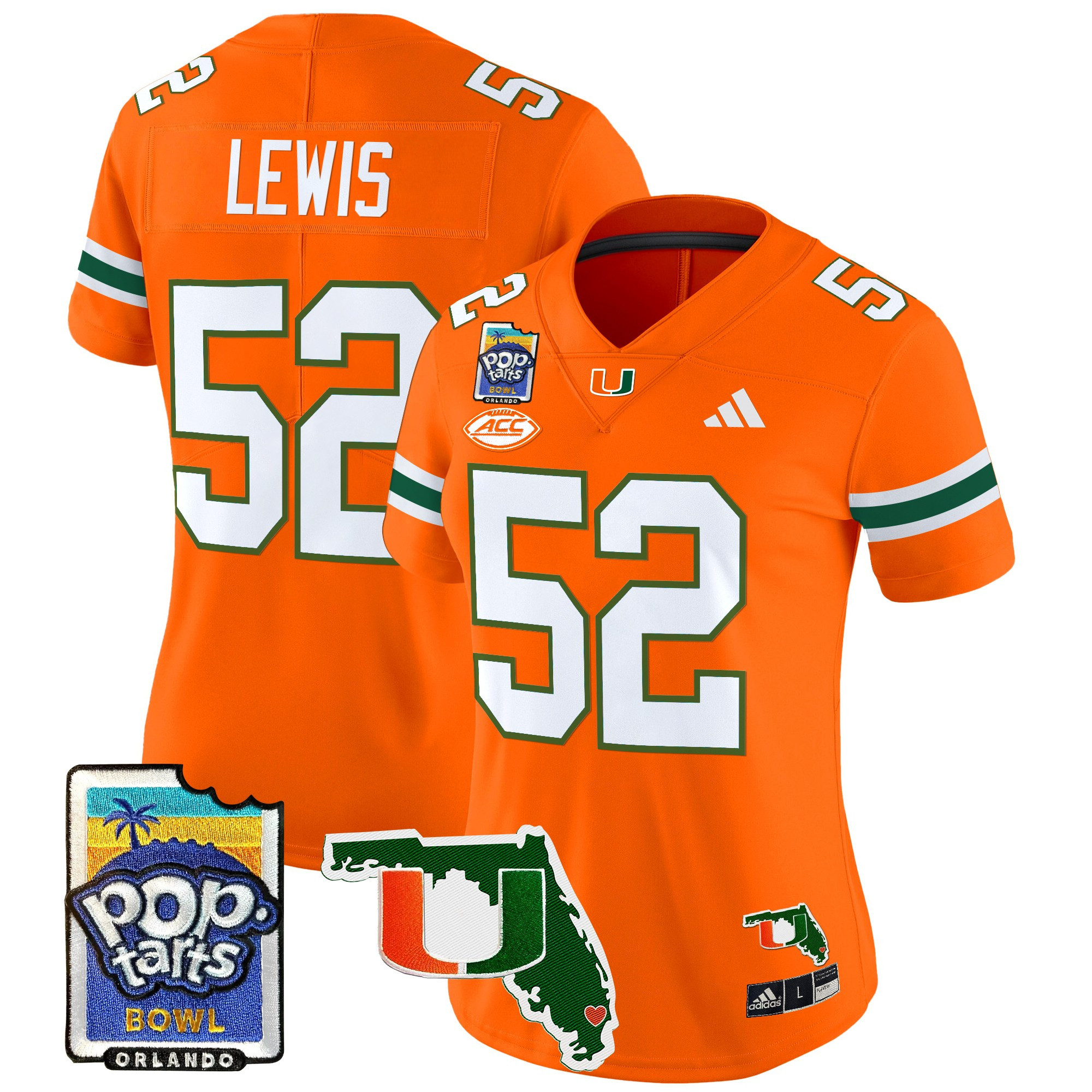 Women’s Miami Hurricanes 2025 PopTarts Bowl Patch Vapor Limited Jersey – All Stitched
