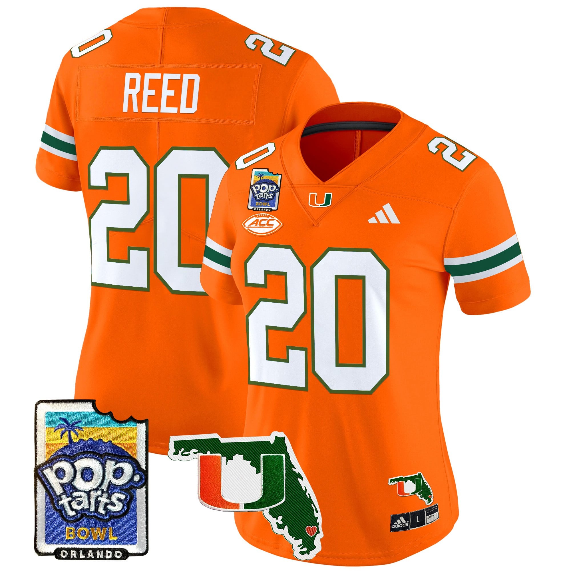 Women’s Miami Hurricanes 2025 PopTarts Bowl Patch Vapor Limited Jersey – All Stitched