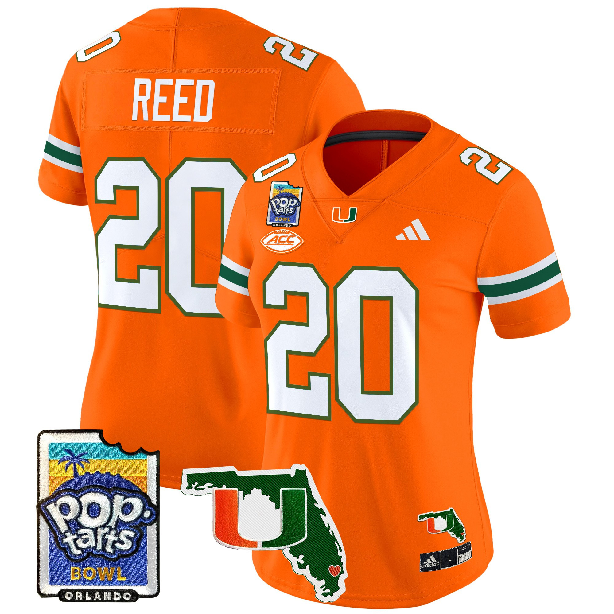 Women’s Miami Hurricanes 2025 PopTarts Bowl Patch Vapor Limited Jersey – All Stitched