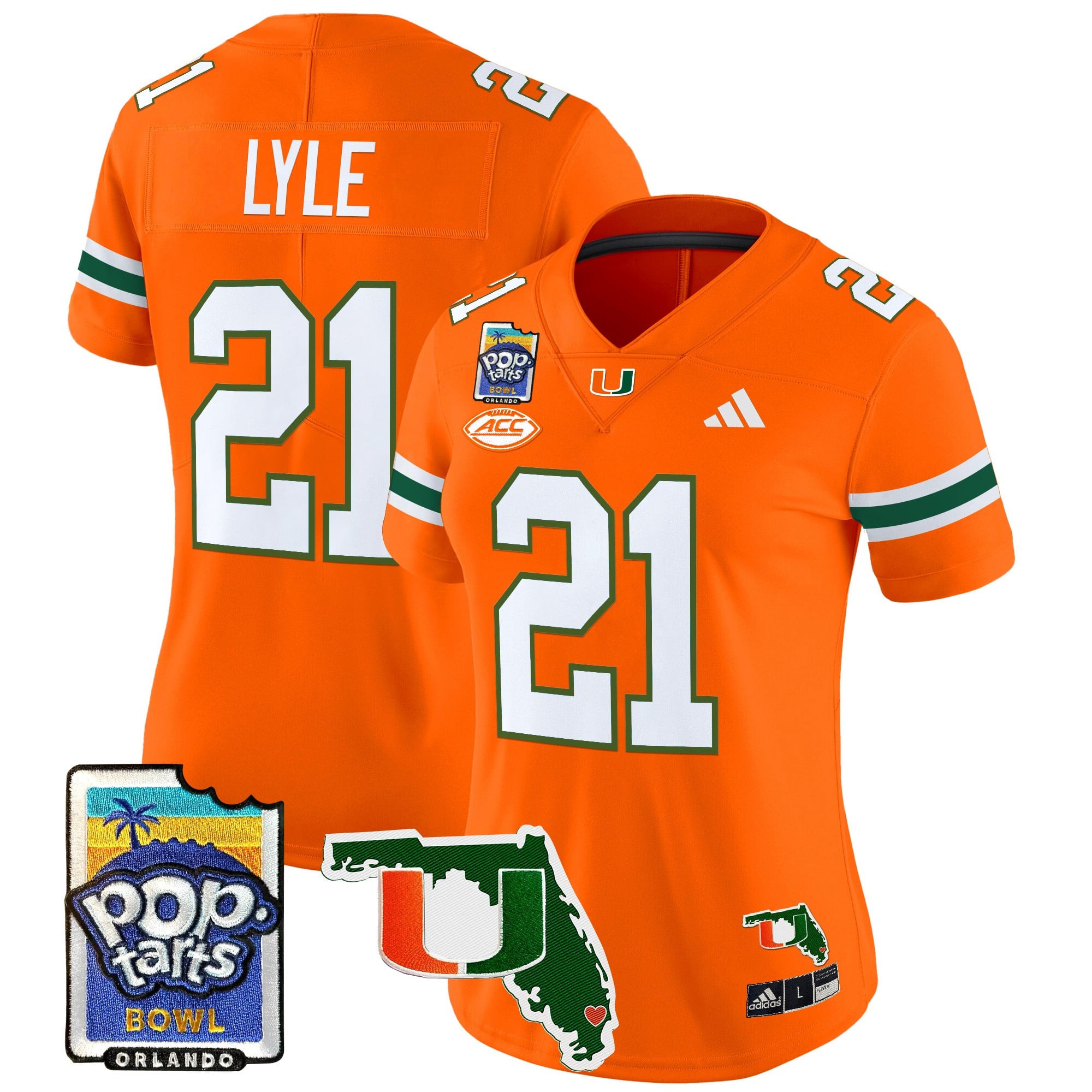 Women’s Miami Hurricanes 2025 PopTarts Bowl Patch Vapor Limited Jersey – All Stitched