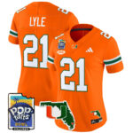 Women’s Miami Hurricanes 2025 PopTarts Bowl Patch Vapor Limited Jersey – All Stitched